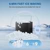 Teendow Countertop Ice Maker, 26lbs/24H, 9 Bullet Cubes in 6 Mins, Portable Ice Maker Machine with 2 Ice Sizes, Basket & Scoop,for Home, Kitchen,Quiet - 2 of 4