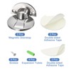 Unique Bargains Zinc Alloy Magnetic Door Stopper with Self Adhesive and Screw Mount 2 Pcs - 3 of 4