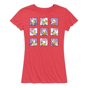 Women's - Disney - Daisy Emotions Grid Short Sleeve Graphic T-Shirt - 1 of 4