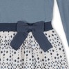 Hope & Henry Girls' Organic Long Sleeve Skater Sweater Dress with Bow, Twilight Intarsia, 10 - 4 of 4