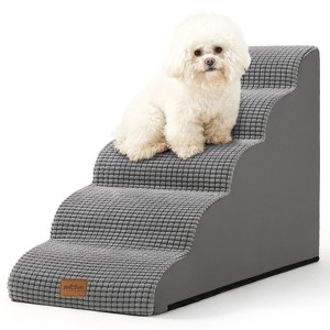 PetSafe Curved Dog Stairs – Foam Ramp for Small Pets, Non-Slip Ladder for Bed & Sofa with Waterproof Cover - 1 of 4