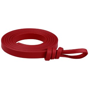 Elerevyo Women's Faux Leather Skinny Belt for Dress Adjustable Knotted Thin Waist Belts - 1 of 4
