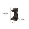 HomeRoots Set of Two 6" Black And Gold Polyresin Decorative Bookends - 3 of 4