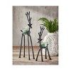 TAG Christmas Rustic Aluminum Reindeer Tealight Candle Holder Tall 14 inch - 2 of 2