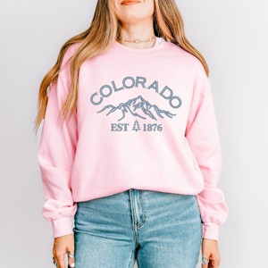 Simply Sage Market Embroidered Colorado Mountains Sweatshirt - 1 of 4