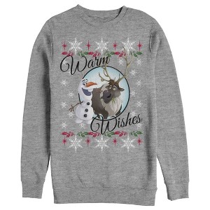 Women's Frozen Christmas Warm Wishes Sweatshirt - 1 of 3
