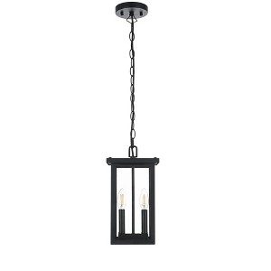 Elegant Lighting Venango 7 inch Outdoor Pendant in Black - 1 of 4