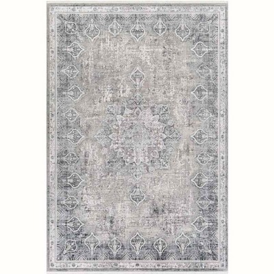 Mark & Day Alteveer 7'6"x11'2" Rectangle Woven Indoor Area Rugs Light Gray: Stain-Resistant, Traditional, Viscose & Acrylic