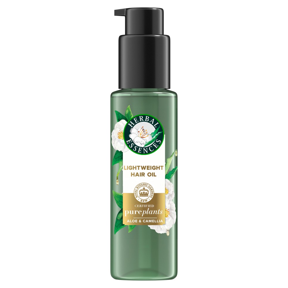 Photos - Manicure & Pedicure Tools Herbal Essences Aloe and Camelia Flower Lightweight Hair Oil - 3.2 fl oz: Paraben-Free, Sulfate-Free, Daily Hair Treatment, 