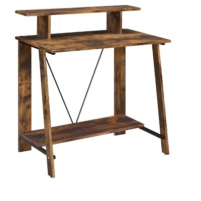 HomeRoots 32" Brown Writing Desk