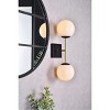 Elegant Lighting Neri 2 lights black and brass and white glass wall sconce - 2 of 4