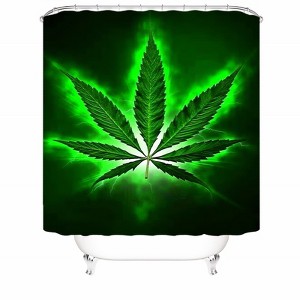 Dark Green Weeds Shower Curtains for Bathroom Waterproof Fabric Bath Curtain Durable Soft Stylish Bathroom Decor 72x72 Inch - 1 of 1
