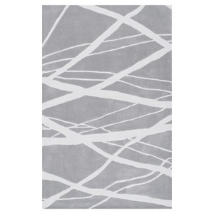 Sterling Gray Stripe Tufted Area Rug - (5