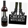 Big Dot of Happiness Spooktacular - Eat, Drink and Be Scary Halloween Party Decorations for Women and Men - Wine Bottle Label Stickers - Set of 4 - 3 of 4