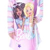 Mattel Barbie Girls' Raglan Kids Nightgown Pajama With Best Friend Unicorn Multicolor - 3 of 3