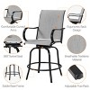 Yaheetech Outdoor Swivel Bar Stools Patio Bistro Chairs with High Back and Armrest - 4 of 4
