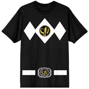 Power Rangers Black Ranger Men's Black Crew Neck Short Sleeve Cosplay Tee - 1 of 2