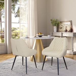 Clihome Fabric Soft Dining Chairs (Set of 2) - 1 of 4