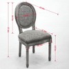 Sapphtopaz French Style Dining Chairs Set of 2 Upholstered Backrest Chair for Kitchen, Dining Room - 4 of 4
