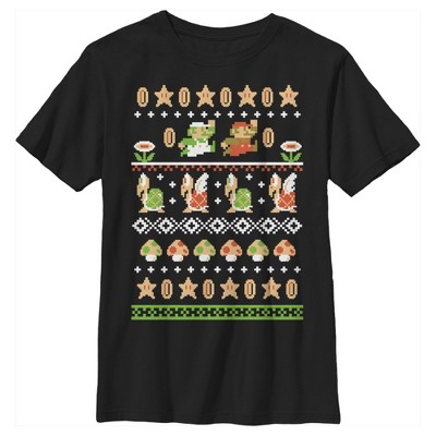 Boy's Nintendo Super Mario Bros Pattern T-shirt : Target