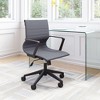 Office Chair 40.2"H Dark Gray – Faux Leather Polyurethane Seat with Nylon & Steel Frame, Adjustable Swivel Office Chair By Zuo Modern - 2 of 4