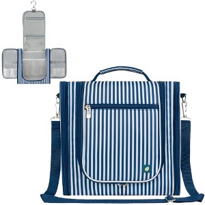 PAVILIA Toiletry Bag Travel Women Men, Hanging Water Resistant Makeup Accessories Cosmetic Organizer Large Essential Kit - 1 of 4