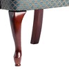 Fabric Gooseneck Arm Chair with Solid Wood Frame, High Back, and Thick Legs - 2 of 4