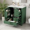 30" Bathroom Vanity with Sink, Modern Under Sink Cabinet with 1 Door, Shelf and 3 Soft-Close Drawers for Bathroom or Powder Room – Cuddlewood - 2 of 4