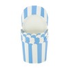 Unique Bargains Medium Wide Stripe Disposable Baking Cups Wood Pulp Paper PE Coating 2.76"x2.17" 50 Pcs - 3 of 4