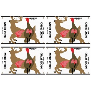 Morrell Yellow Jacket MOD Pro Buck and Turkey Polypropylene Wrap with Grommets and Hook and Loop Attachment for Archery Target, 4 Pack, White/Tan - 1 of 4