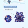 Disney Stitch Kids Girls Ruffle Sleeves A Line Dresses Rainbow - 3 of 4