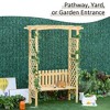 Resenkos Garden Bench, Patio Bench,Outdoor Garden Bench Arch Pergola with Natural Fir Wood Build, Protective Varnish Brown - 2 of 4