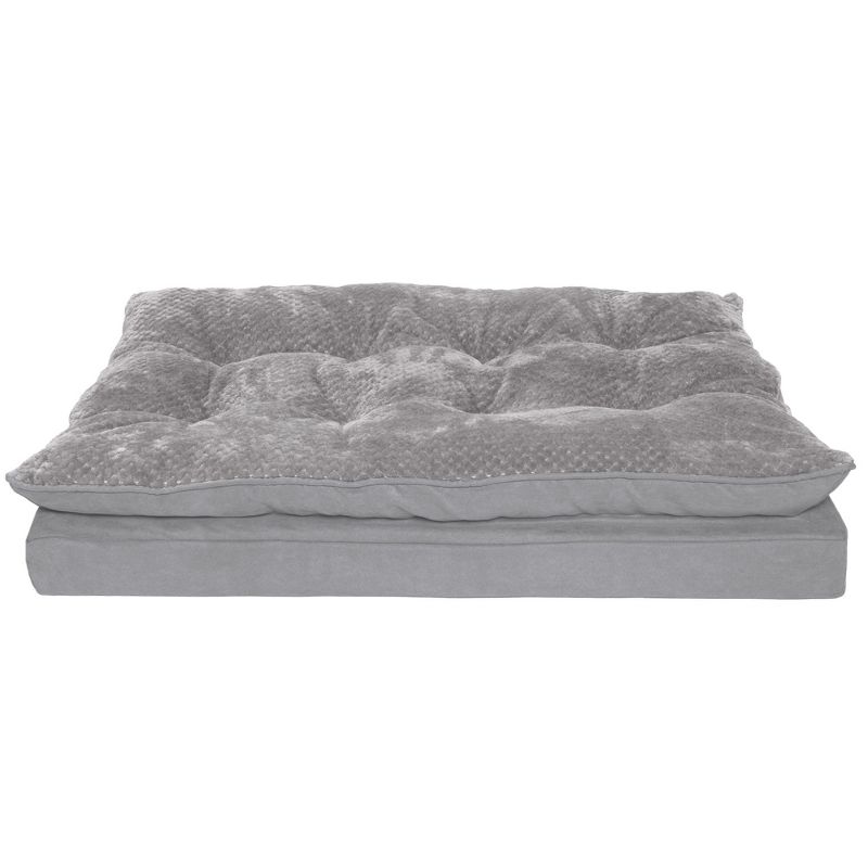 FurHaven Mink Fur & Suede Pillow-Top Orthopedic Dog Bed, 2 of 4