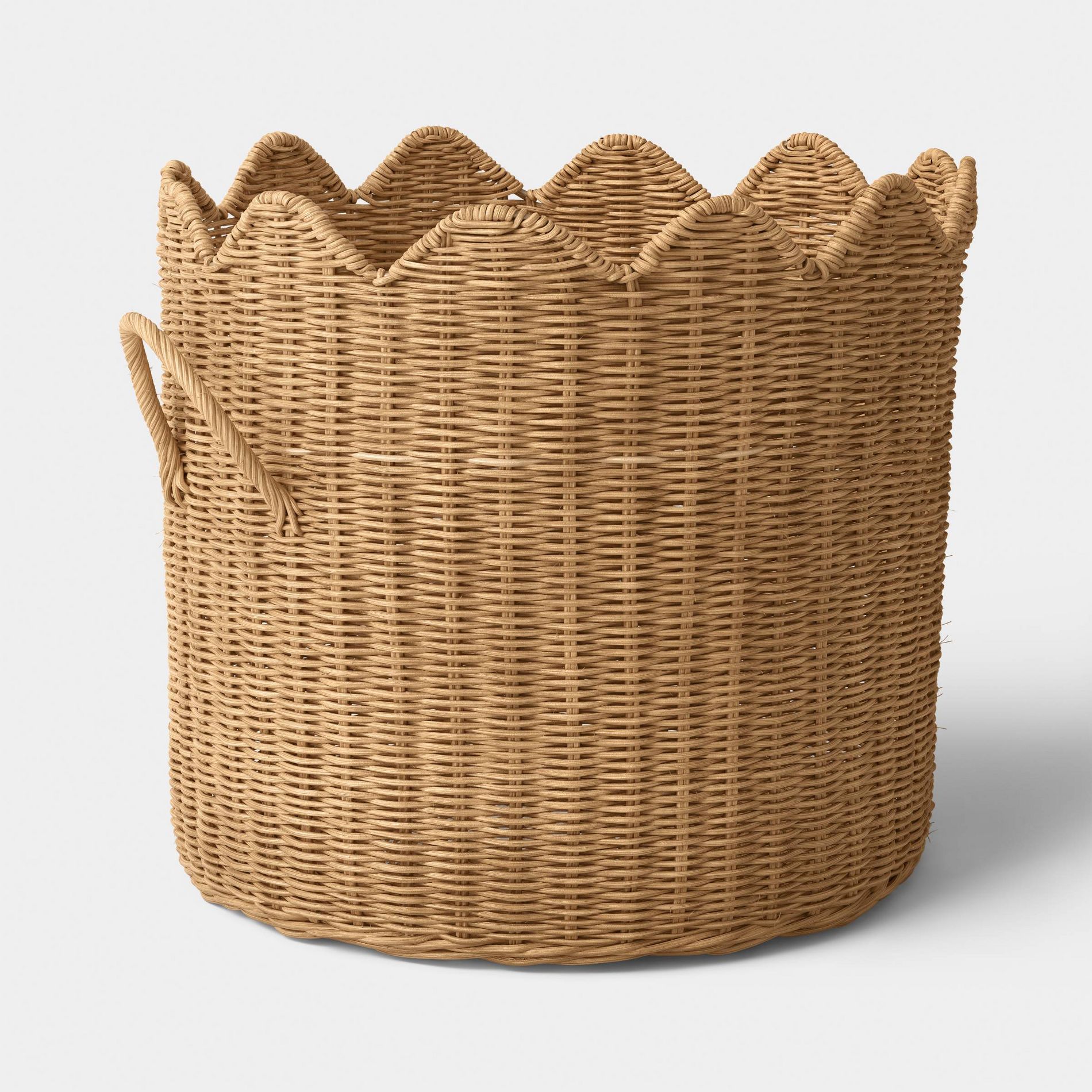 Scalloped Edge Woven Natural Basket - Threshold™