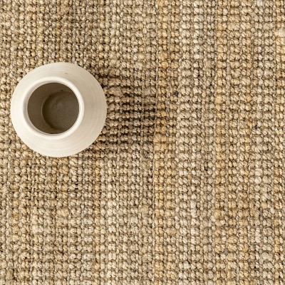 Kiwa Natural Jute 6' x 9' Handwoven Farmhouse Area Rug