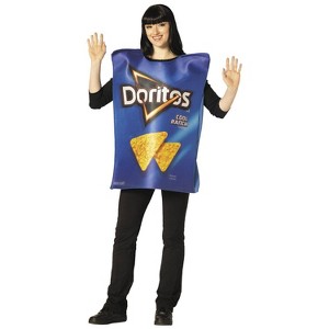 Imposta Costumes Adult Doritos Cool Ranch Bag Costume Bodysuit One Size Blue - 1 of 3