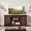Farmhouse TV Stand for TVs Up to 65", Rustic Entertainment Center with Sliding Barn Doors - 2 of 4