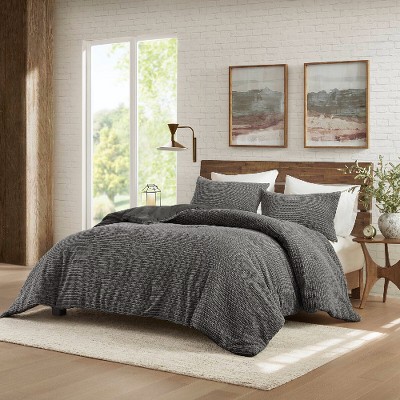 Lyngins Waffle Texture Comforter Set – 100% Cotton Bedding Set, Oversized Comforter & 2 Shams, All-Season Quilt Bedding Set, OEKO-TEX Certified