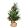 Kurt Adler 2-Foot Berries and Plaid Ribbon Green Tree - 3 of 4