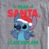 Men's - Lilo and Stitch - Dear Santa I Can Explain Short Sleeve Graphic T-Shirt - 2 of 4