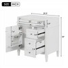 Gulches Modern Minimalist Bathroom Vanity, Solid Wood Frame, Amber Storage, 30" Independent Cabinet - 3 of 4