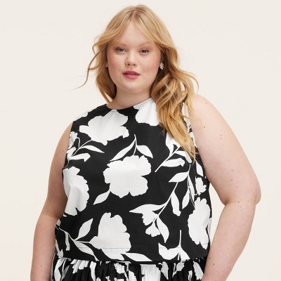 Women's Classic Rose Shell Tank Top -  kate spade new york x Target Black/Cream
