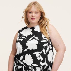 Women's Classic Rose Shell Tank Top -  kate spade new york x Target Black/Cream - 1 of 4