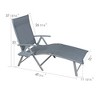 Kozyard Aluminum Foldable Reclining Lounge Chair, No Assembly Needed - 3 of 4