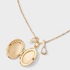 Floral Motif Locket with Charms - A New Day™ - 4 of 4