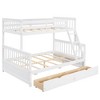 NicBex Twin over Full Bunk Bed Pine Bed Frame with 2 Drawers, Inclined Ladder and Full Length Guardrails, No Box Spring Required - 3 of 4