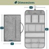 PAVILIA Hanging Toiletry Bag Women Men, Travel Kit Foldable Waterproof Organizer, Roll up Cosmetics Makeup Essentials Jewelry Case - 3 of 4