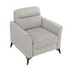 Microfiber Upholstered Accent Chair with Attached Cushions and Modern Living Room Style - 4 of 4