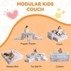Dyonery 10pcs Modular Kids Couch, Glow in The Dark Play Sofa with Washable Cover, Convertible Toddler Sofa for Creative Play - 3 of 4