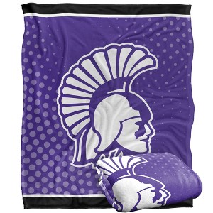 Winona State University Logo Dots Silky Touch Blanket White 50x60 - 1 of 4